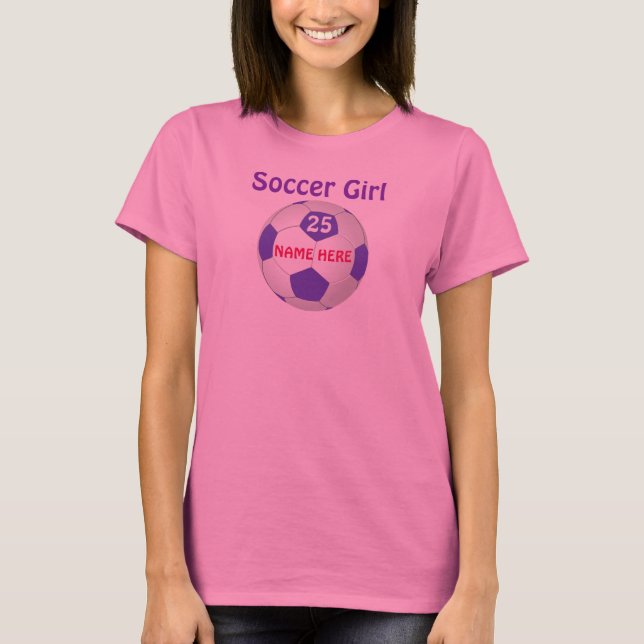 Niedliche Fußball-Shirts, Personalisierte Gefärbte T-Shirt (Vorderseite)