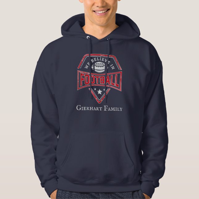 Niedliche Fußballsaison Familienmatte Vater Hoodie (Vorderseite)