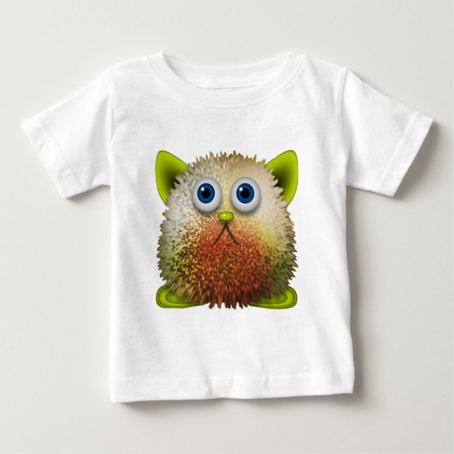 Niedliche Fuzzy Cartoon Art for All Baby T-shirt (Vorderseite)