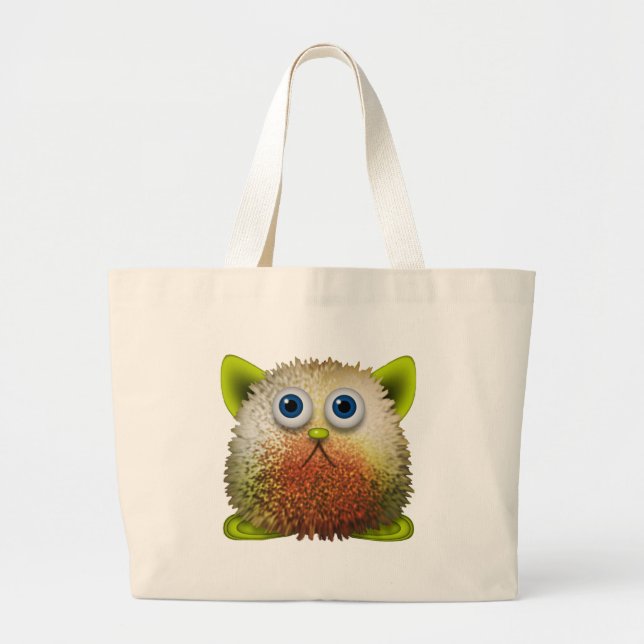 Niedliche Fuzzy Cartoon Art for All Jumbo Stoffbeutel (Vorne)