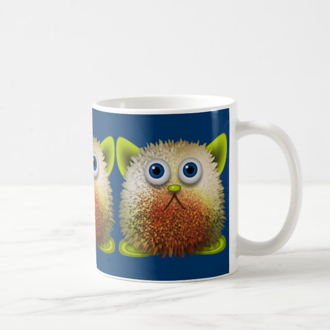Niedliche Fuzzy Cartoon Art for All Kaffeetasse (Rechts)