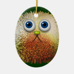 Niedliche Fuzzy Cartoon Art for All Keramik Ornament