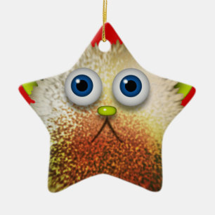 Niedliche Fuzzy Cartoon Art for All Keramik Ornament