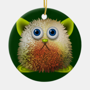 Niedliche Fuzzy Cartoon Art for All Keramik Ornament