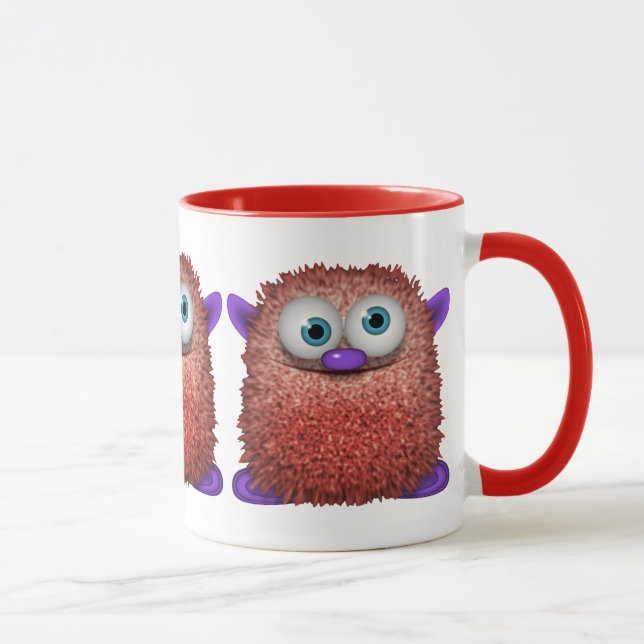 Niedliche Fuzzy Cartoon Art for All Tasse (Rechts)