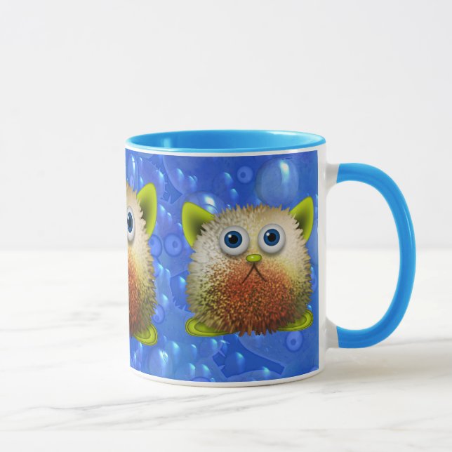Niedliche Fuzzy Cartoon Art for All Tasse (Rechts)