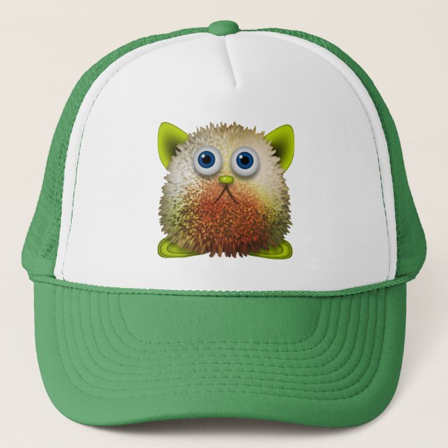 Niedliche Fuzzy Cartoon Art for All Truckerkappe (Vorderseite)