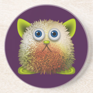 Niedliche Fuzzy Cartoon Art for All Untersetzer