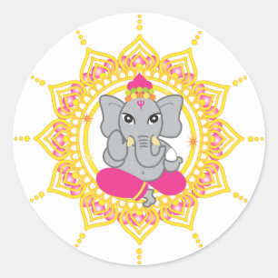 Niedliche Ganesha Aufkleber