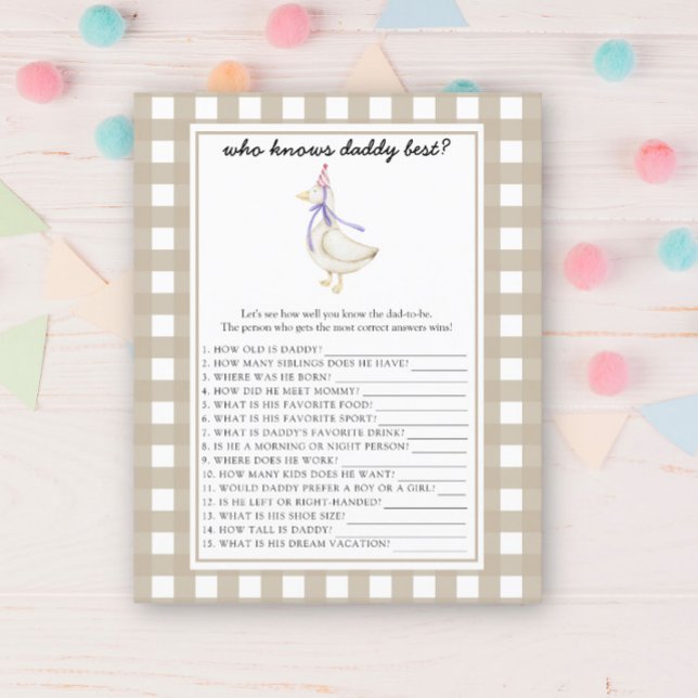 Niedliche Gans - Wer kennt Daddy best game (Von Creator hochgeladen)