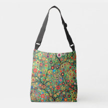 Niedliche Ganzkörpertasche, Baum und Blume, boho