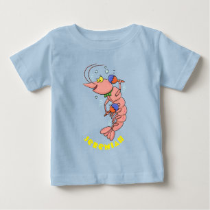 Niedliche Garnelen, Garnelen Cartoon Baby T-shirt