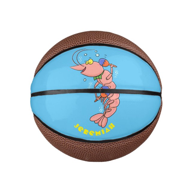 Niedliche Garnelen, Garnelen Cartoon Mini Basketball (Vorderseite)