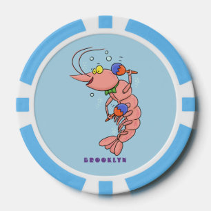 Niedliche Garnelen, Garnelen Cartoon Pokerchips