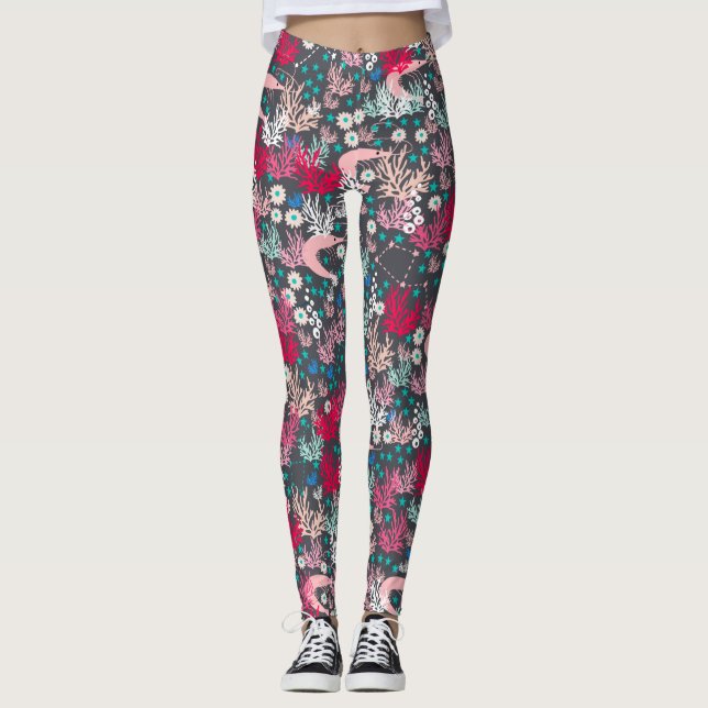 Niedliche Garnelen-Leggings Leggings (Vorderseite)