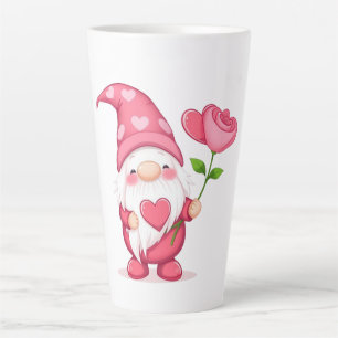 Niedliche-Garten-Gnom-Latte-Mug - Whimsische Blume Milchtasse