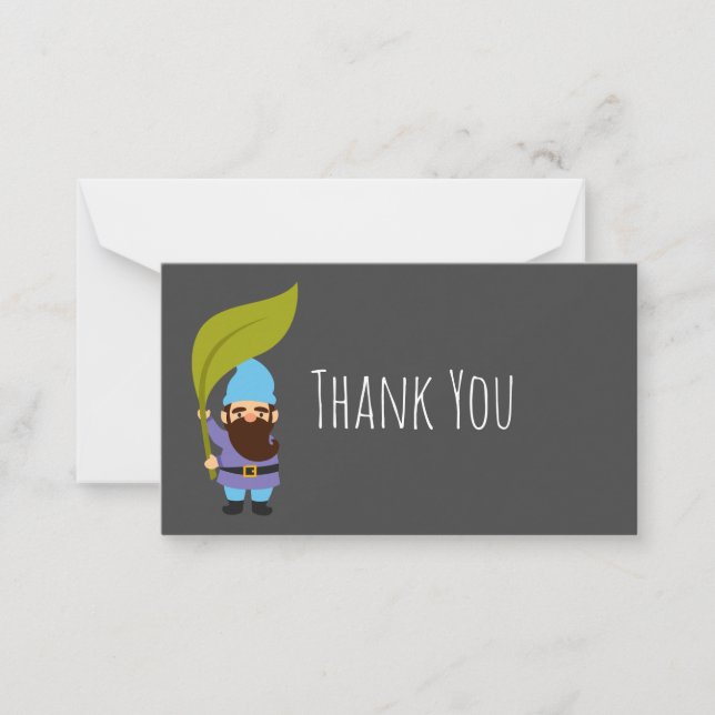 Niedliche Gartenzwerge Mitteilungskarte (Vorderseite)