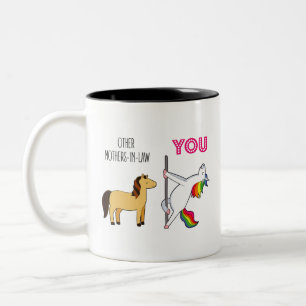 Niedliche Gastgeschenk Hochzeit für Schwiegermutt Zweifarbige Tasse