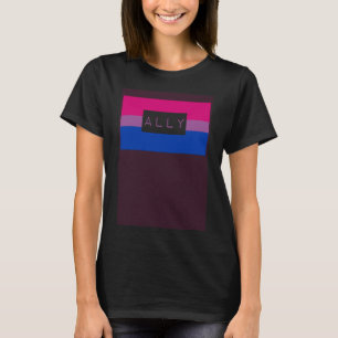 Niedliche Gay LGBTQ Allily Bisexual Prilag Flag Qu T-Shirt