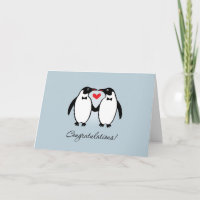 Niedliche Gay Pinguins Hochzeiten Herzlichen Glück