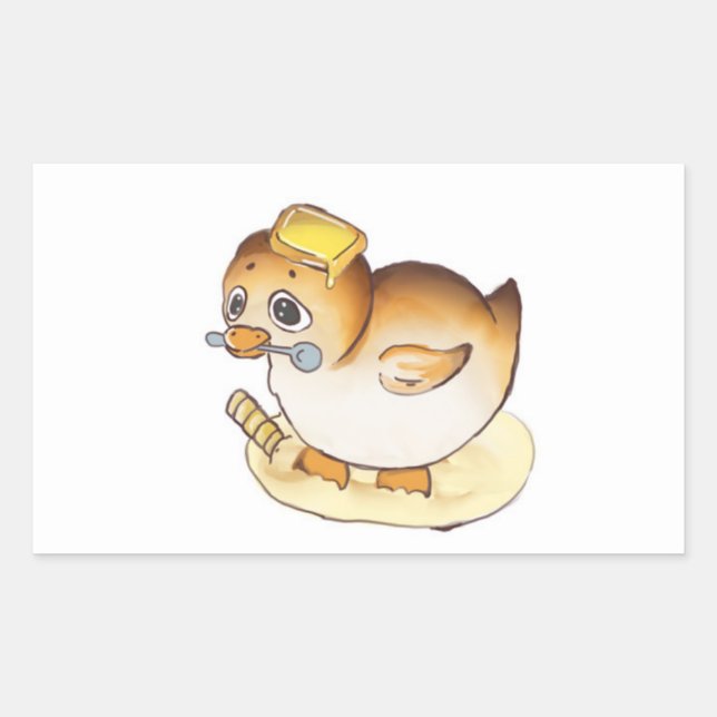 Niedliche Gebackene Ente Sticker  (Vorderseite)