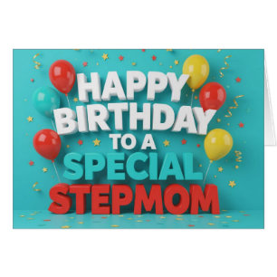 Niedliche Geburtstag Balloons & Confetti Card für 