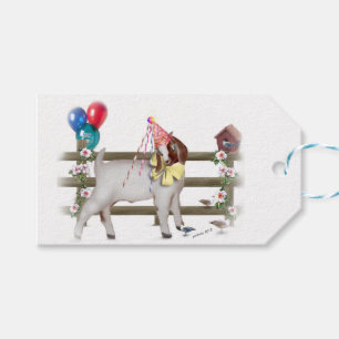 Niedliche Geburtstag Boer Goat Kid Geschenktasten Geschenkanhänger