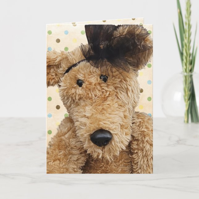 Niedliche Geburtstag Brown Bear Karte (Vorderseite)