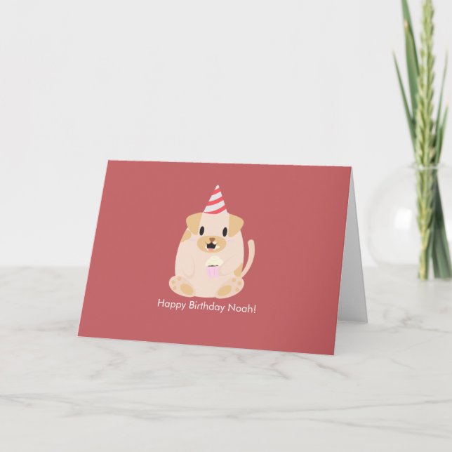 Niedliche Geburtstag Dog Dankeskarte (Vorderseite)