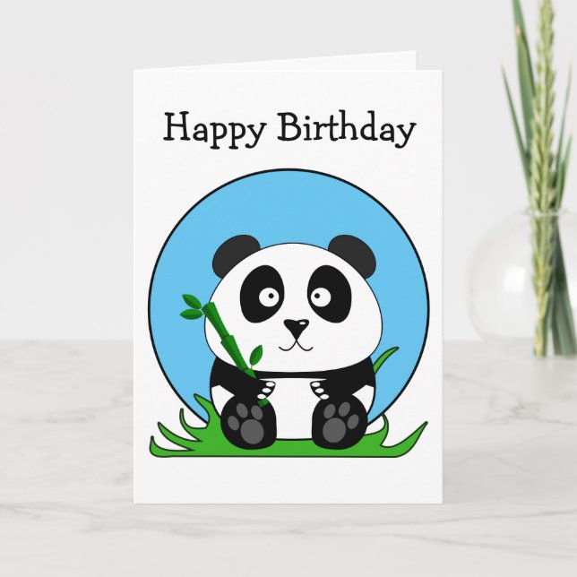 Niedliche Geburtstag Panda Bear Karte (Vorderseite)