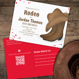 Niedliche Geburtstag Party Western Cowboy Custom Postkarte