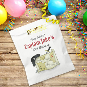 Niedliche Geburtstag Party Whimsical Pirate Karte Geschenktütchen