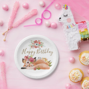 Niedliche Geburtstagsparty Pappteller