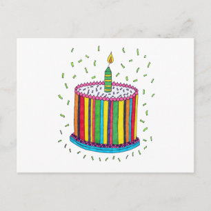 Niedliche Geburtstagsparty Postkarte