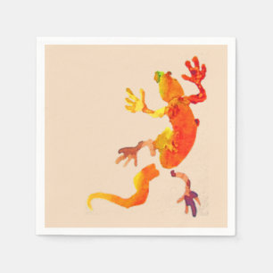 Niedliche Gecko-Natur Öko lizard Picknick Serviette