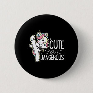 Niedliche gefährliche Karate Taekwondo Shirt Funny Button