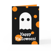 Niedliche Geist-Halloween-Karte für Kinder