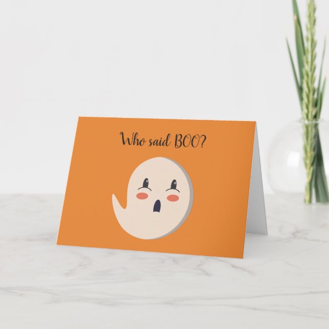 Niedliche Geist-Halloween-Karte Karte (Vorderseite)