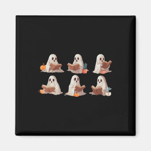 Niedliche Geister lesen Bücher glücklich Halloween Magnet