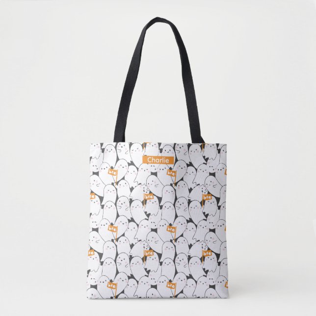 Niedliche Geister mit Booflaggen Tasche (Vorderseite)