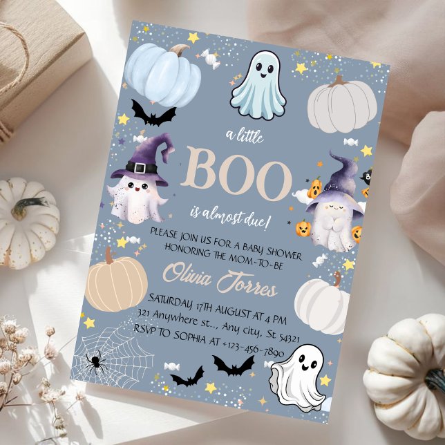 Niedliche Geister, Pumpkins, Bonbons, Halloween-Ki Einladung (Von Creator hochgeladen)