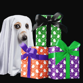 Niedliche Geister | Spinnen | Spider Webs Hallowee Geschenkpapier Set