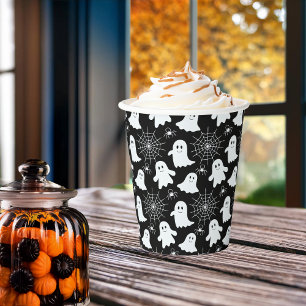Niedliche Geister   Spinnen   Spider Webs Hallowee Pappbecher
