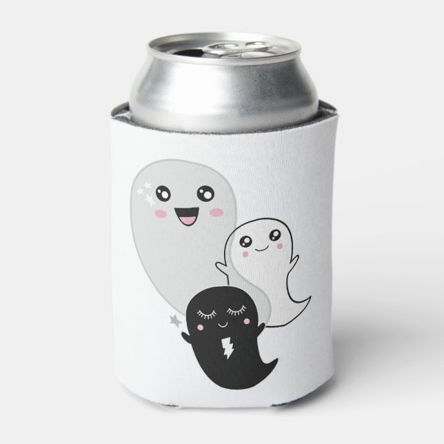 niedliche Geisterhalloween kawaii Dosenkühler (Kanne Vorderseite)