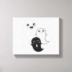 niedliche Geisterhalloween kawaii Leinwanddruck