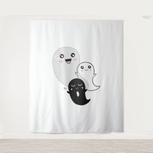 niedliche Geisterhalloween kawaii Wandteppich