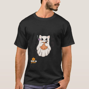 Niedliche Geisterkatze mit Pumpkin   Spooky Hallow T-Shirt