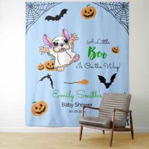 Niedliche Geisterkürbis Halloween Babydusche Hinte Wandteppich
