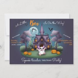 Niedliche Geisterkürbis Halloween Kinderdusche Inv Einladung