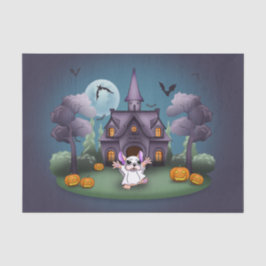 Niedliche Geisterkürbis Spuk HausHalloween Seidenpapier